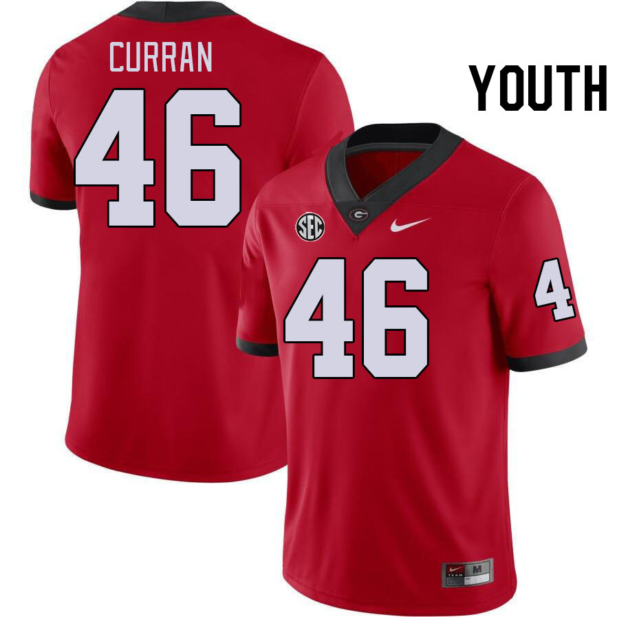 Youth #46 Danny Curran Georgia Bulldogs College Football Jerseys Stitched-Red